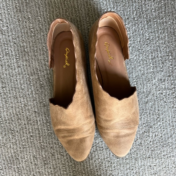 The Alexandria// Tan ankle flats - Picture 7 of 7